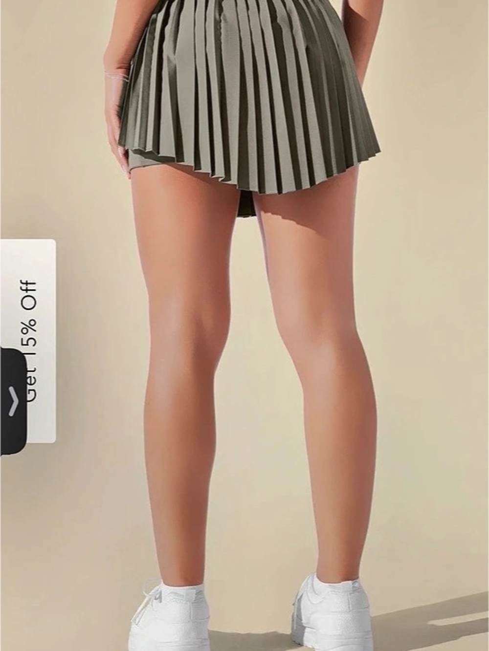 POP FLEX Ace ’em Pleated Skort Pleated Skort in Gray & Black Like New